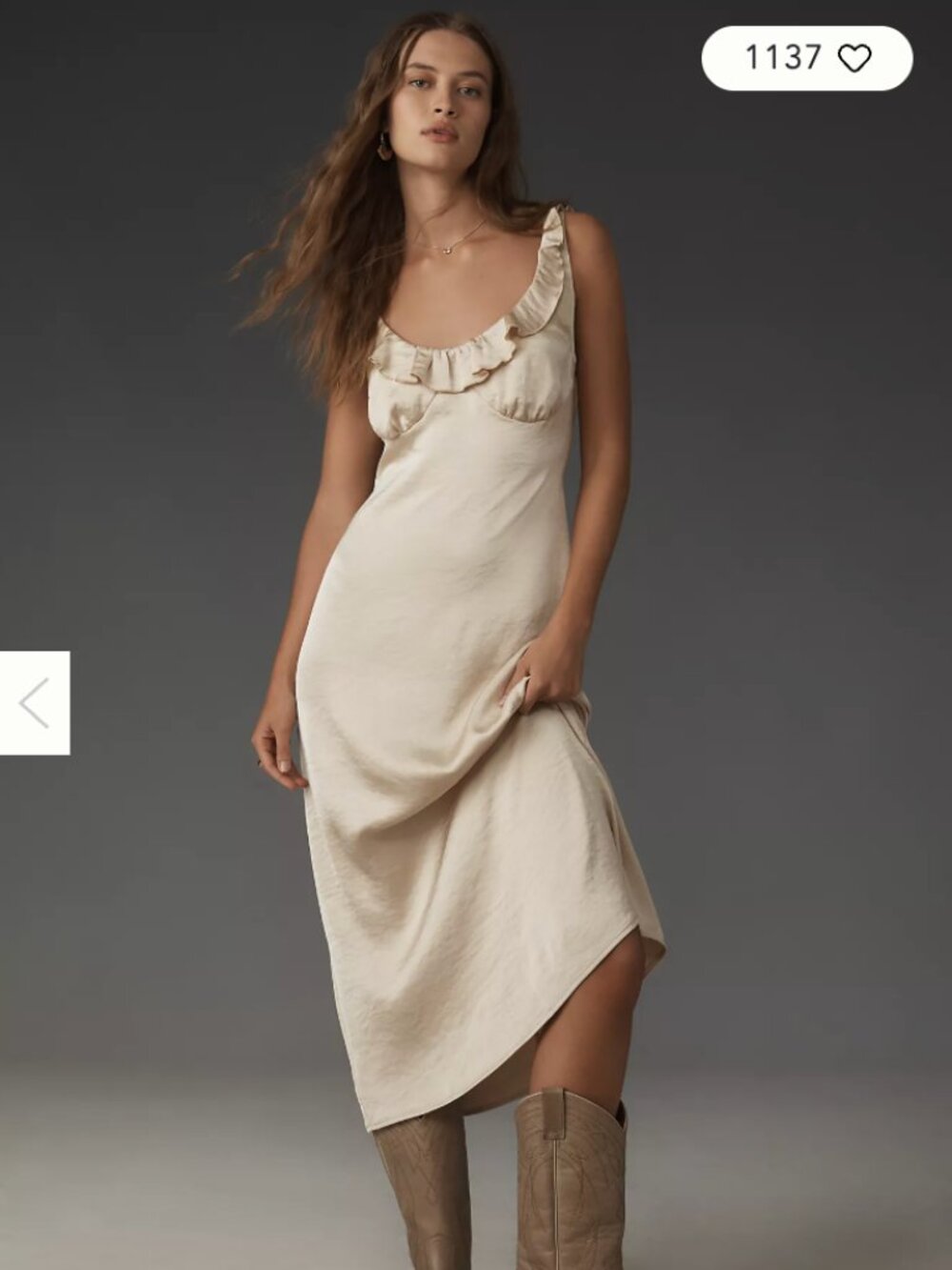 Anthropologie Mare Mare Sleeveless Midi Satin Slip Dress XS